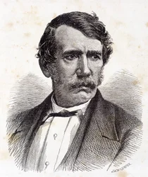 Ritratto di David Livingstone, missionario ed esploratore britannico (1813-1873) - in "Tour du Monde", 2° sem. 1875