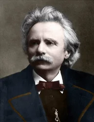 Ritratto di Edvard Grieg (1843 - 1907) compositore norvegese.