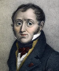 Ritratto di Emmanuel de Las Cases (1766-1842) storico francese - incisione del XIX secolo