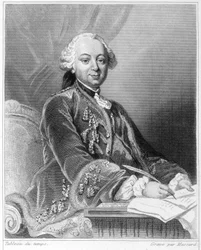 Ritratto di Etienne François, Duca di Choiseul (1719 - 1785), politico francese - in "Histoire des Français" di Lavallée, incisione, sd