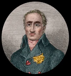 Ritratto di Etienne de La Ville, conte De Lacepede (1756-1825), naturalista francese. Incisione anonima del 1876