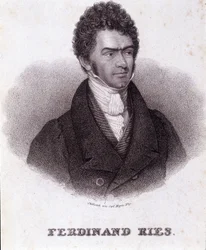 Ritratto di Ferdinand Ries (1784 - 1838) compositore e pianista tedesco. Incisione del XIX secolo.