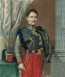 Ritratto di Francesco II, re delle Due Sicilie (Francesco II delle Due Sicilie) (1836-1894), con il collare dell