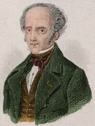Ritratto di François René, visconte di Chateaubriand (1768-1848) scrittore francese. Incisione del 1876