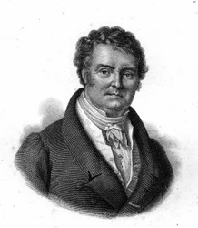 Ritratto di François Broussai (1772 - 1838), professore alla Facoltà di Medicina di Parigi, incisione del XIX secolo