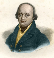 Ritratto di Franz-Joseph Gall (1758 - 1828), medico tedesco, incisione del XIX secolo
