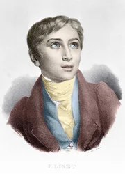 Ritratto di Franz Liszt (1811-1886), compositore e pianista ungherese.