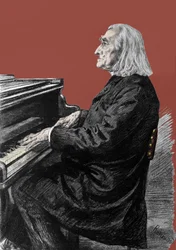 Ritratto di Franz Liszt (1811-1886), compositore e pianista ungherese