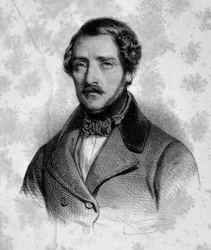 Ritratto di Gaetano Donizetti (1797-1848) compositore italiano XIX secolo. Milano, biblioteca del conservatorio