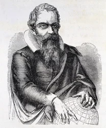 Ritratto di Galileo Galilei detto Galileo (1564 - 1642), incisione XIX secolo