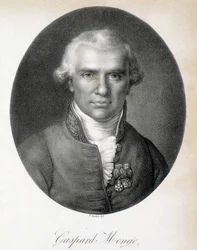 Ritratto di Gaspard Monge, Conte di Peluse (1746 - 1818), matematico francese - incisione