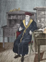 Ritratto di Georg Wilhelm Friedrich Hegel nel suo ufficio (1770-1831) filosofo tedesco