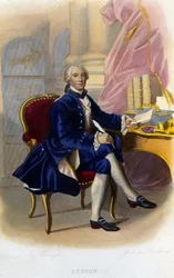 Ritratto di Georges Louis Leclerc, Conte di Buffon (1707 - 1788), naturalista e scrittore francese. In "Le Plutarque français"