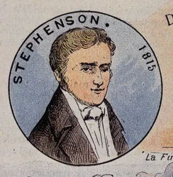 Ritratto di George Stephenson nel 1815 (1781 -1848), ingegnere britannico (prima locomotiva a vapore nel 1814)