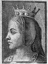 Ritratto di Gerberga di Sassonia, Regina di Francia, moglie di Luigi IV d