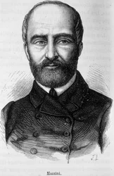 Ritratto di Giuseppe Mazzini, patriota e rivoluzionario italiano (1805 o 1808 - 1872)