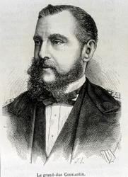 Ritratto del Granduca Costantino (1779 - 1831), Vice Re di Polonia. Incisione della fine del XIX secolo in 