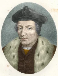 Ritratto di Guillaume Budé (Budaeus) (1467-1540), incisione del XIX secolo
