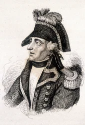Ritratto di Jacques Francois Coquille, detto Dugommier (1739 - 1794), generale francese. Incisione XIX secolo