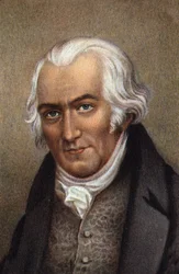 Ritratto di James Watt, ingegnere scozzese.