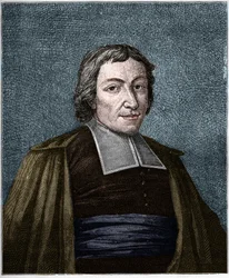 Ritratto di Jean Baptiste De La Salle (1651-1719) religioso francese, fondatore della congregazione dei Fratelli delle Scuole Cristiane. Incisione del XIX secolo