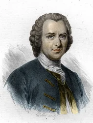 Ritratto di Jean Jacques Rousseau, incisione del XIX secolo