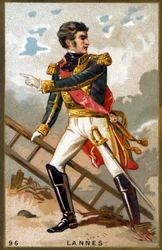 Ritratto di Jean Lannes, Duca di Montebello (1769 - 1809), Maresciallo di Francia (cromolitografia del XIX secolo)