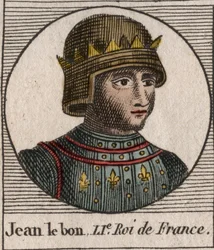 Ritratto di Giovanni II il Buono (1319-1364), Re di Francia - incisione da 