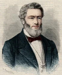 Ritratto di Jules Favre (1809-1880), politico e avvocato francese. Incisione in "L