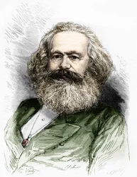 Ritratto di Karl Marx (1818-1883), teorico del socialismo e rivoluzionario tedesco.