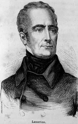 Ritratto di Lamartine, poeta francese (1790 - 1869)