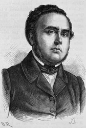 Ritratto di Ledru-Rollin (1807 - 1874). Incisione della fine del XIX secolo in "Histoire de France" di H. Martin.