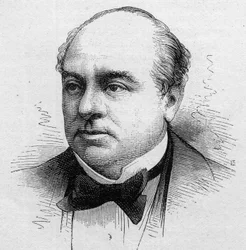 Ritratto di Leopold Barre, comico francese, membro della Comédie Française dal 1858 al 1888. Incisione in 
