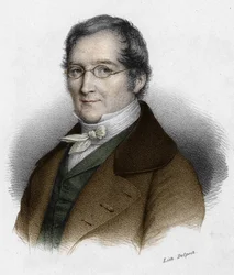 Ritratto di Louis-Joseph Gay-Lussac (1778-1850), fisico e chimico francese. Incisione del XIX secolo
