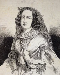 Ritratto di Madame Marceline Desbordes-Valmore (1786-1859), scrittrice francese - in "Les Contemporains", n.d. fine XIX secolo