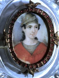 Ritratto di Maria Garcia detta la Malibran, cantante. Miniatura anonima del XIX secolo