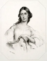 Ritratto di Maria Garcia detta la Malibran (1808-1836) cantante mezzo soprano.