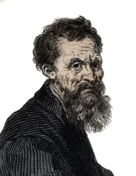 Ritratto di Michelangelo Buonarroti scultore italiano - Ritratto di Michelangelo Buonarroti detto Michelangelo