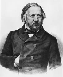 Ritratto di Mikhail Ivanovich Glinka (1804-1857) compositore russo.