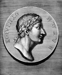 Ritratto di Ovidio in medaglione. Incisione del XIX secolo. Coll Maciet, Bibliothèque des Arts décoratifs, Parigi