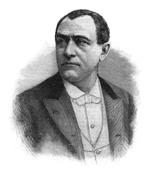 Ritratto di Paulus (Jean Paul Habans) cantante francese (1845-1908) - Incisione della fine del XIX secolo