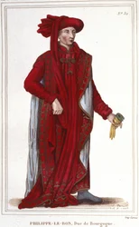 Ritratto di Filippo III il Buono (1396-1467), Duca di Borgogna incisione del 1830