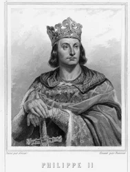 Ritratto di Filippo II detto Filippo Augusto (1165-1223), Re di Francia - in 