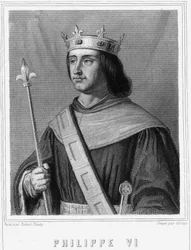Ritratto di Filippo VI di Valois (1294-1350), Re di Francia - in 