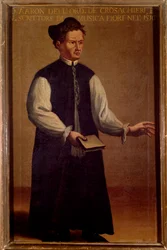 Ritratto di Pietro Aaron, teorico della musica italiana. Dipinto anonimo del XVI secolo