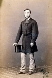 Ritratto di Ricciotti Garibaldi (1847-1924), figlio del patriota italiano Giuseppe Garibaldi e della sua prima moglie Anita