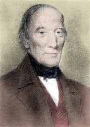 Ritratto di Robert Owen (1771-1858), filantropo e socialista britannico.