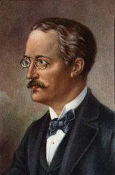 Ritratto di Rudolf Diesel, ingegnere tedesco, XX secolo (cromo)