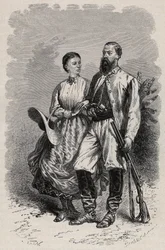 Ritratto di SAMUEL WHITE BAKER (1821-1893) esploratore inglese e Lady Florence Baker (1841-1916)