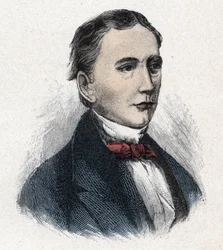 Ritratto di Sir Isaac Pitman (1813-1897) inventore inglese della stenografia